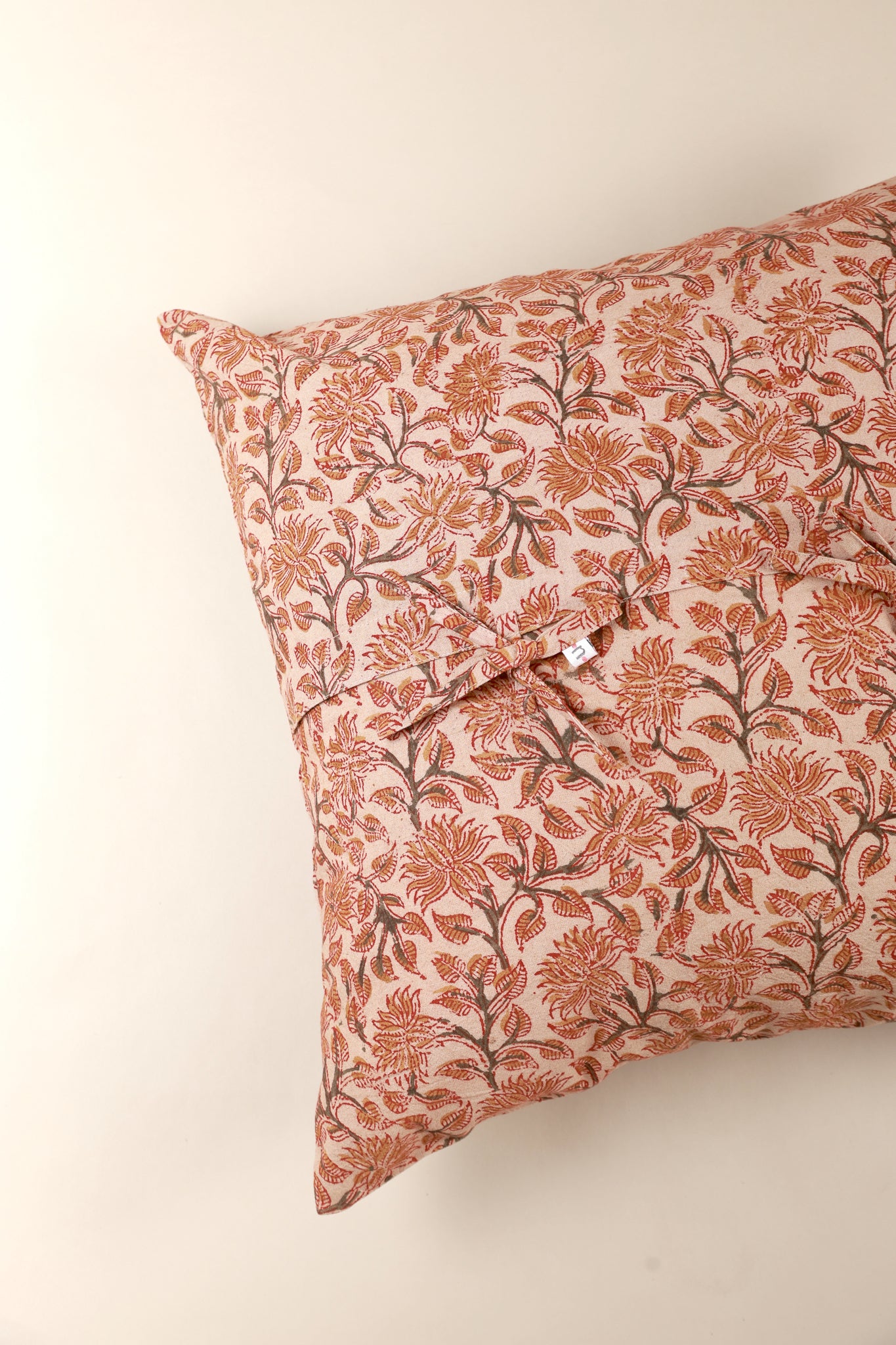 Autumn Grove Kalamkari Handcrafted Pillow