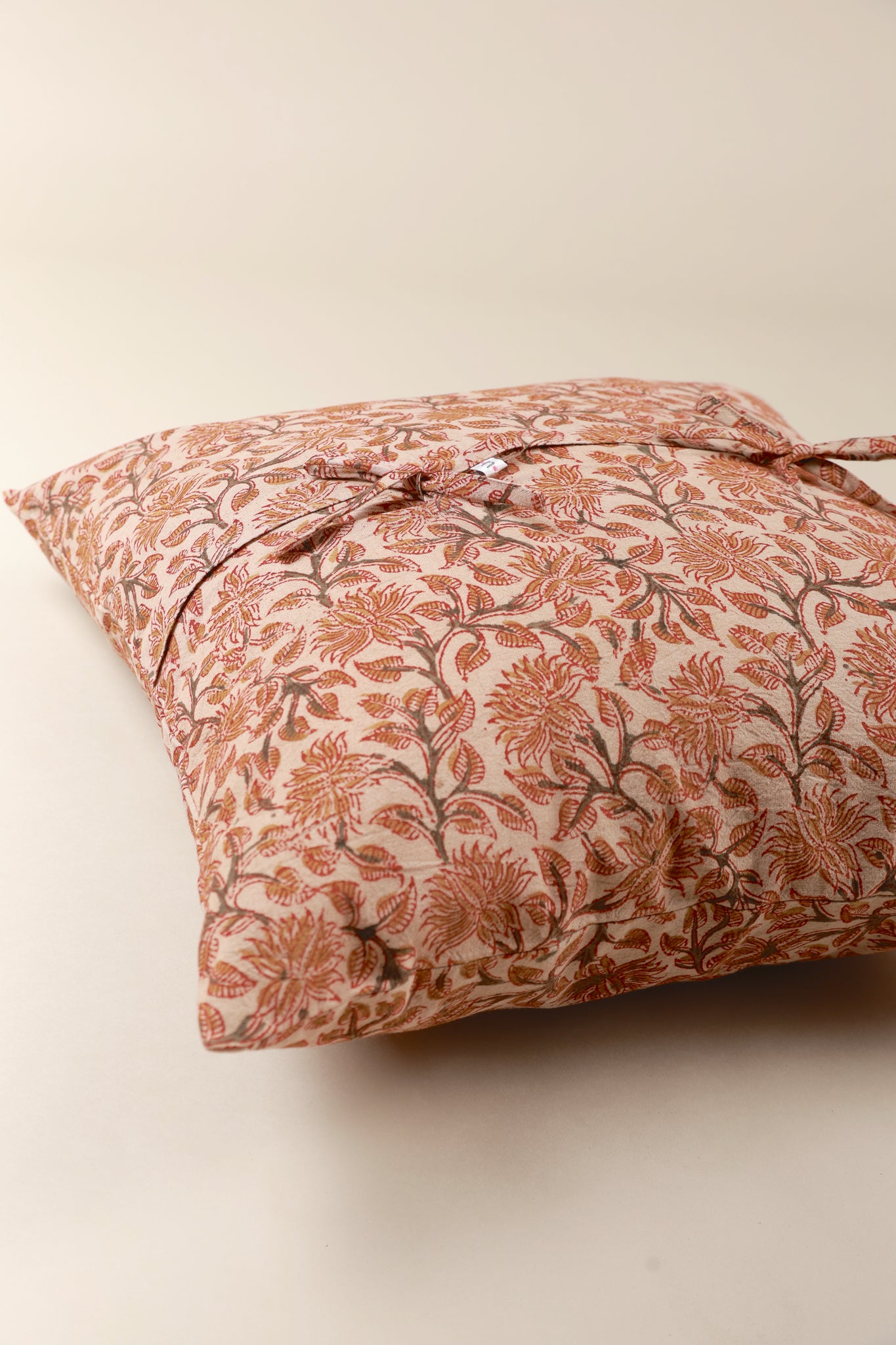 Autumn Grove Kalamkari Handcrafted Pillow