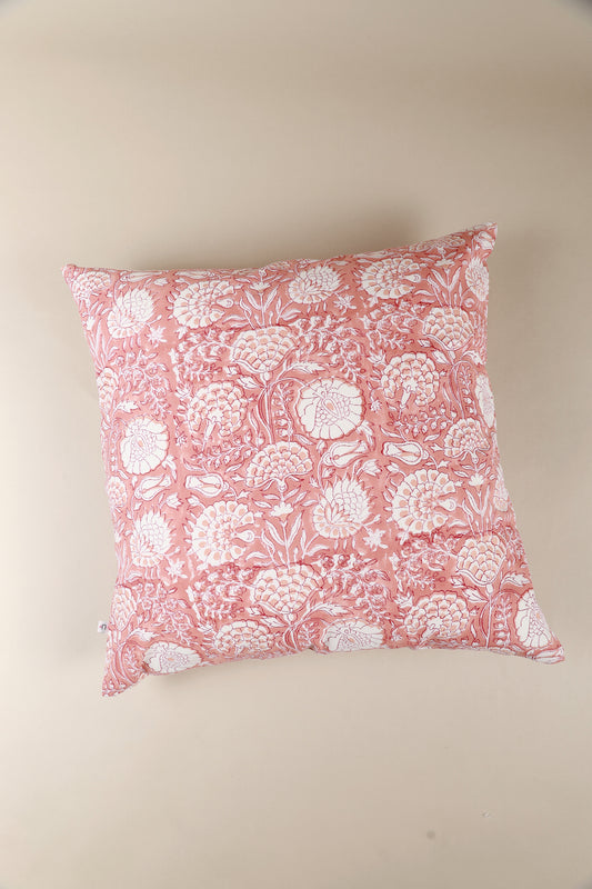 Rose Quartz Hand Block Print Pillow