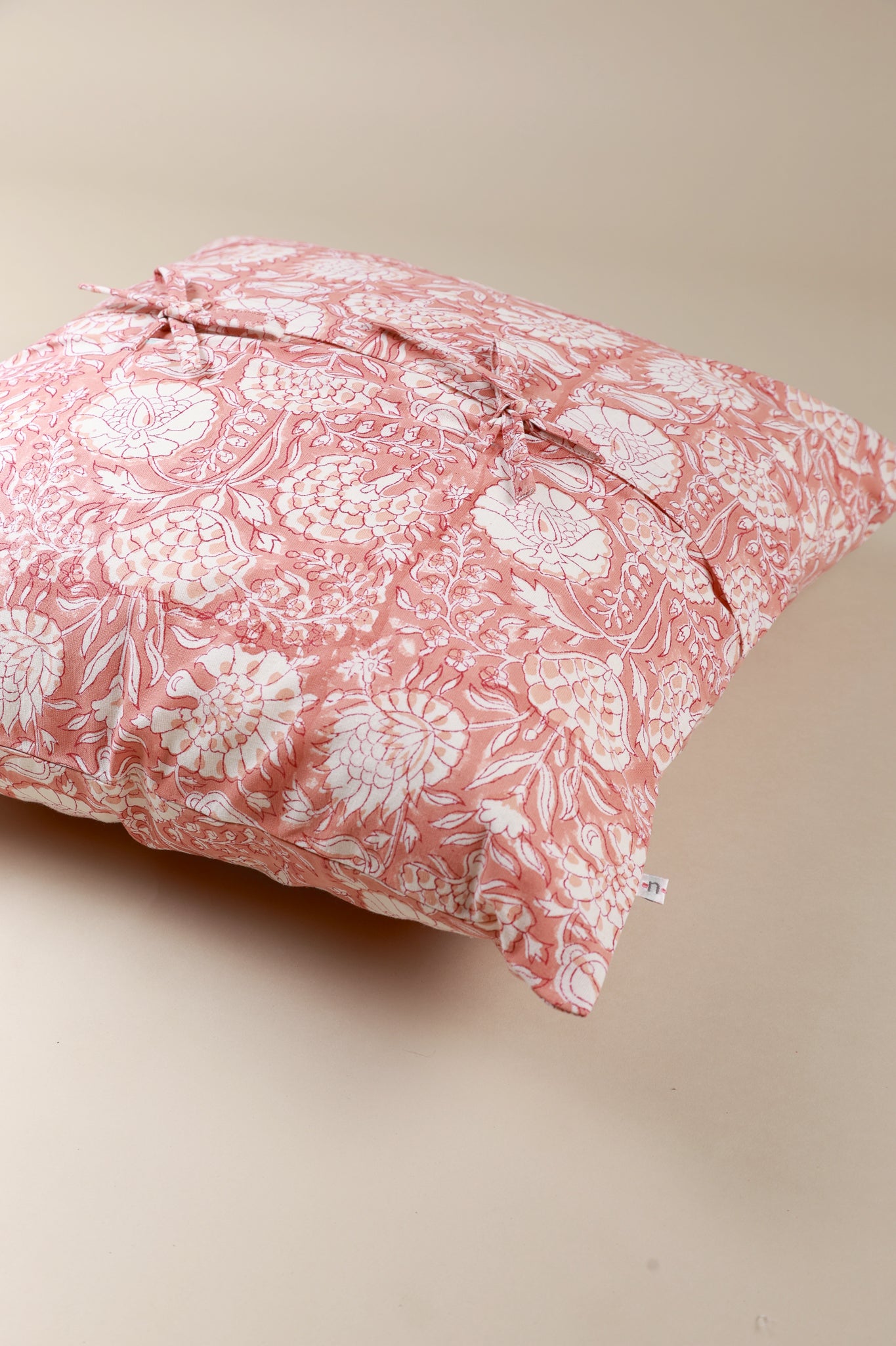 Rose Quartz Hand Block Print Pillow