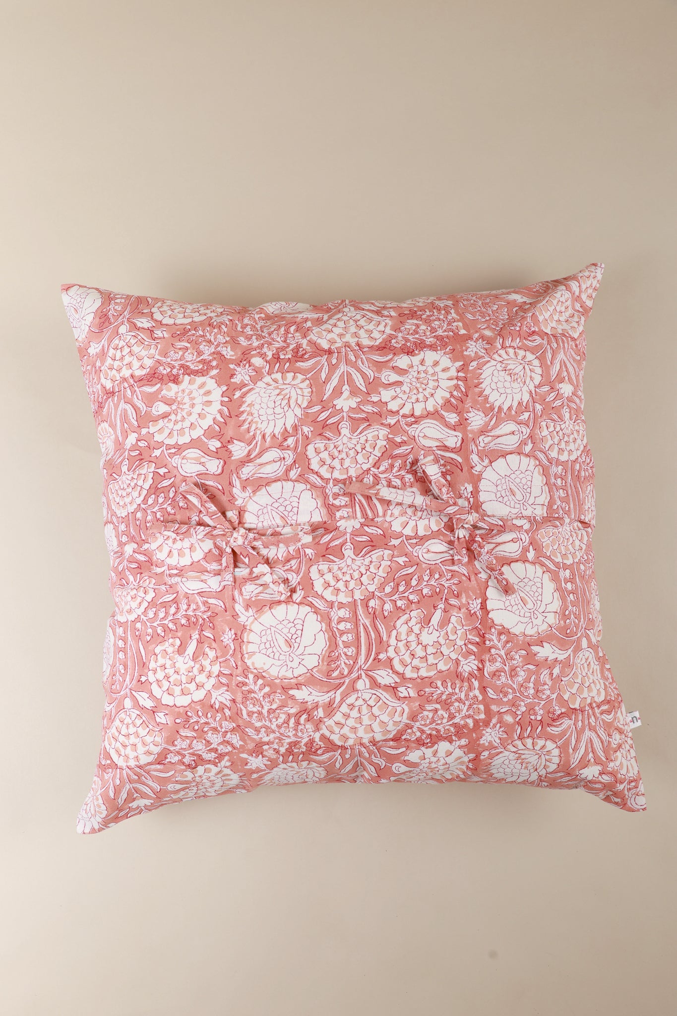 Rose Quartz Hand Block Print Pillow