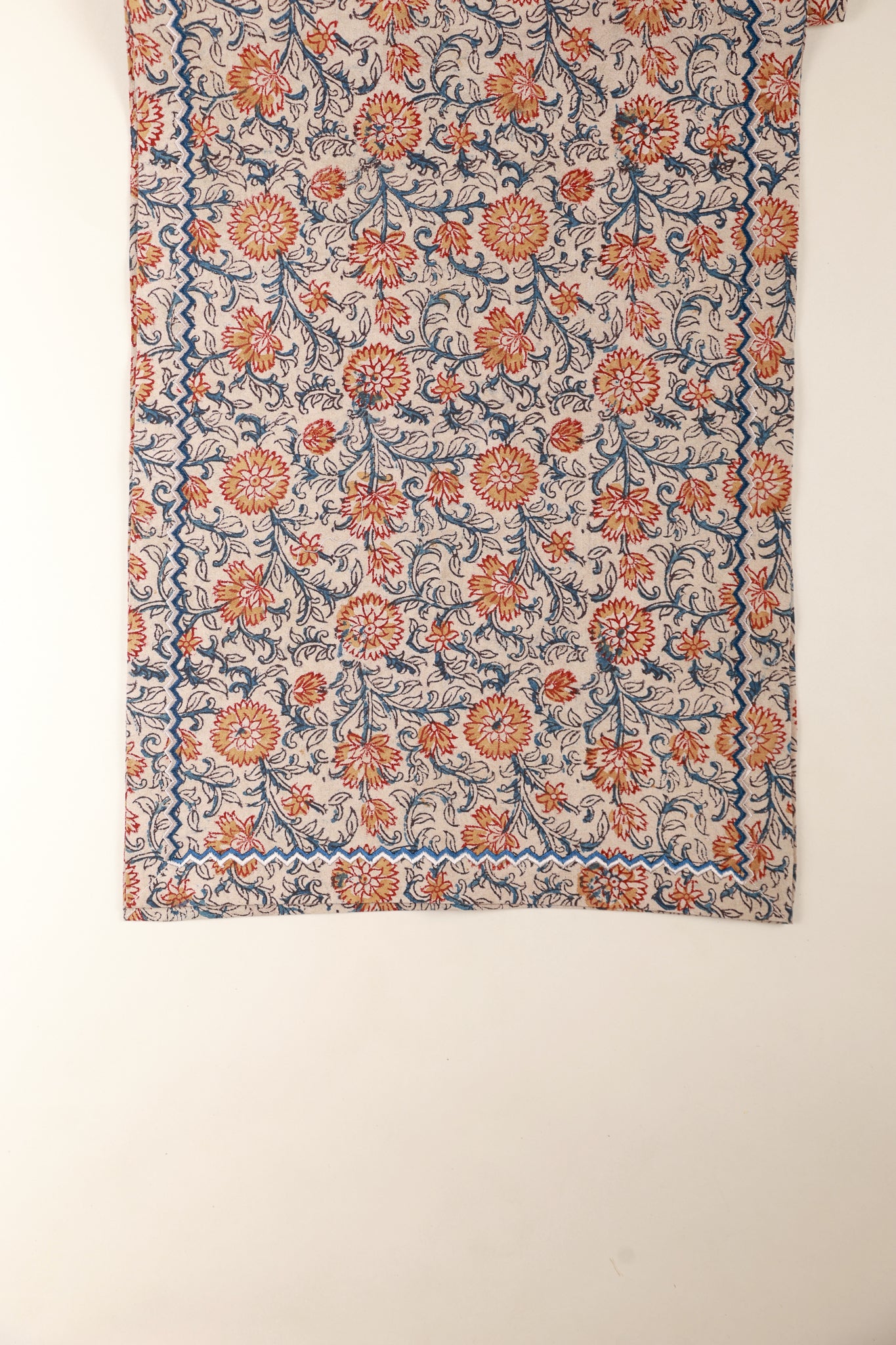 Sunset Horizon Kalamkari Handcrafted Table Runner