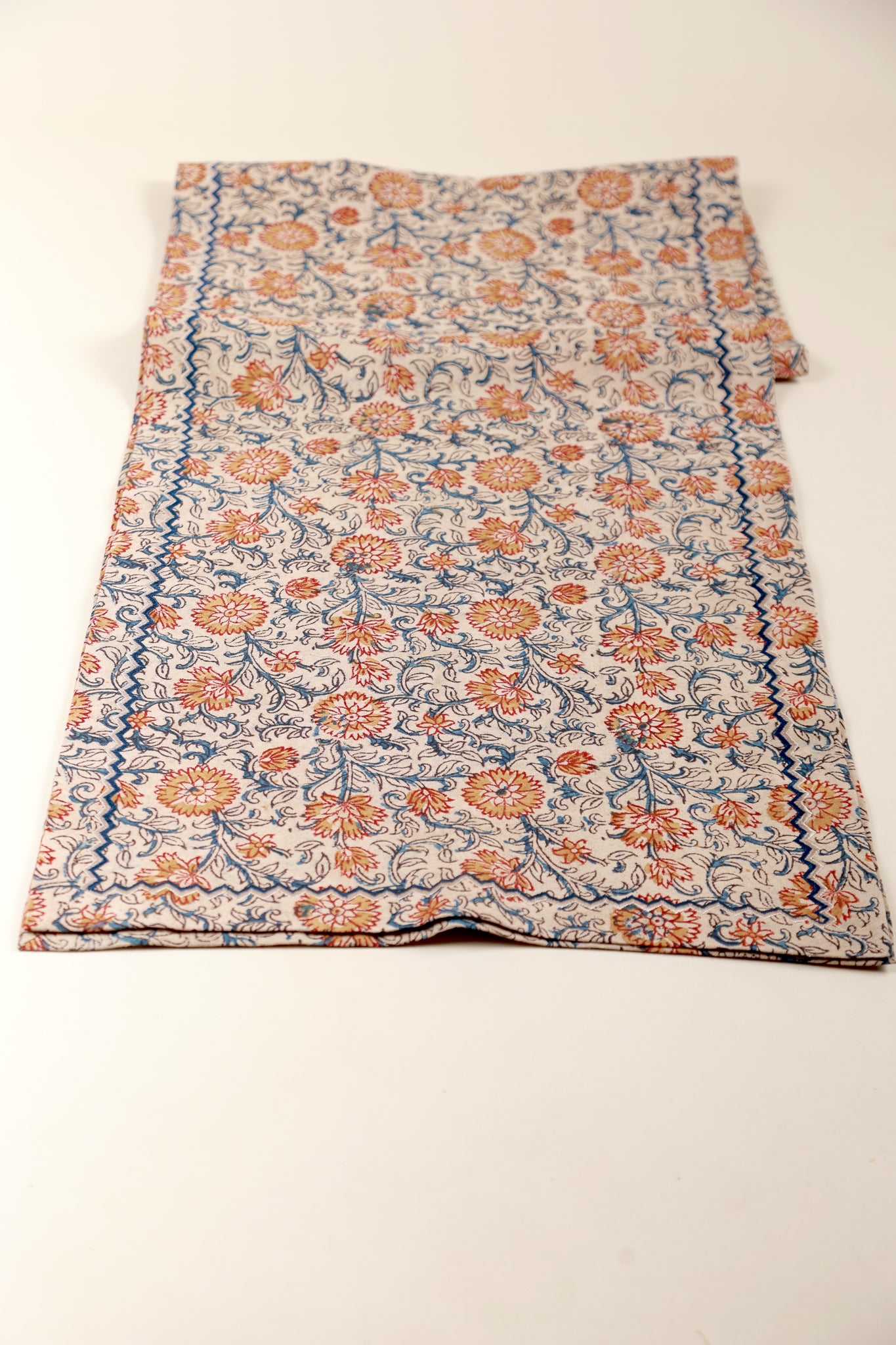 Sunset Horizon Kalamkari Handcrafted Table Runner