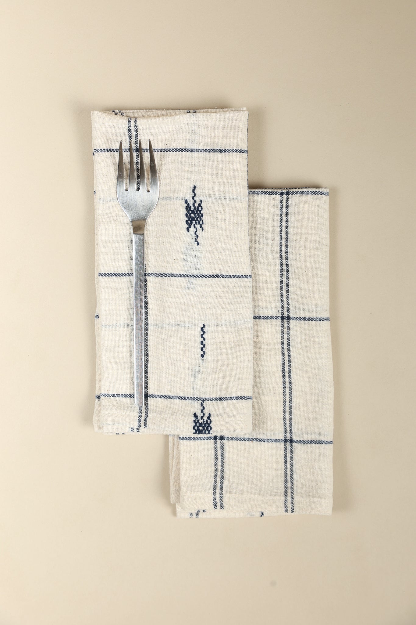 Navy Plaid Napkins (Set of 4)