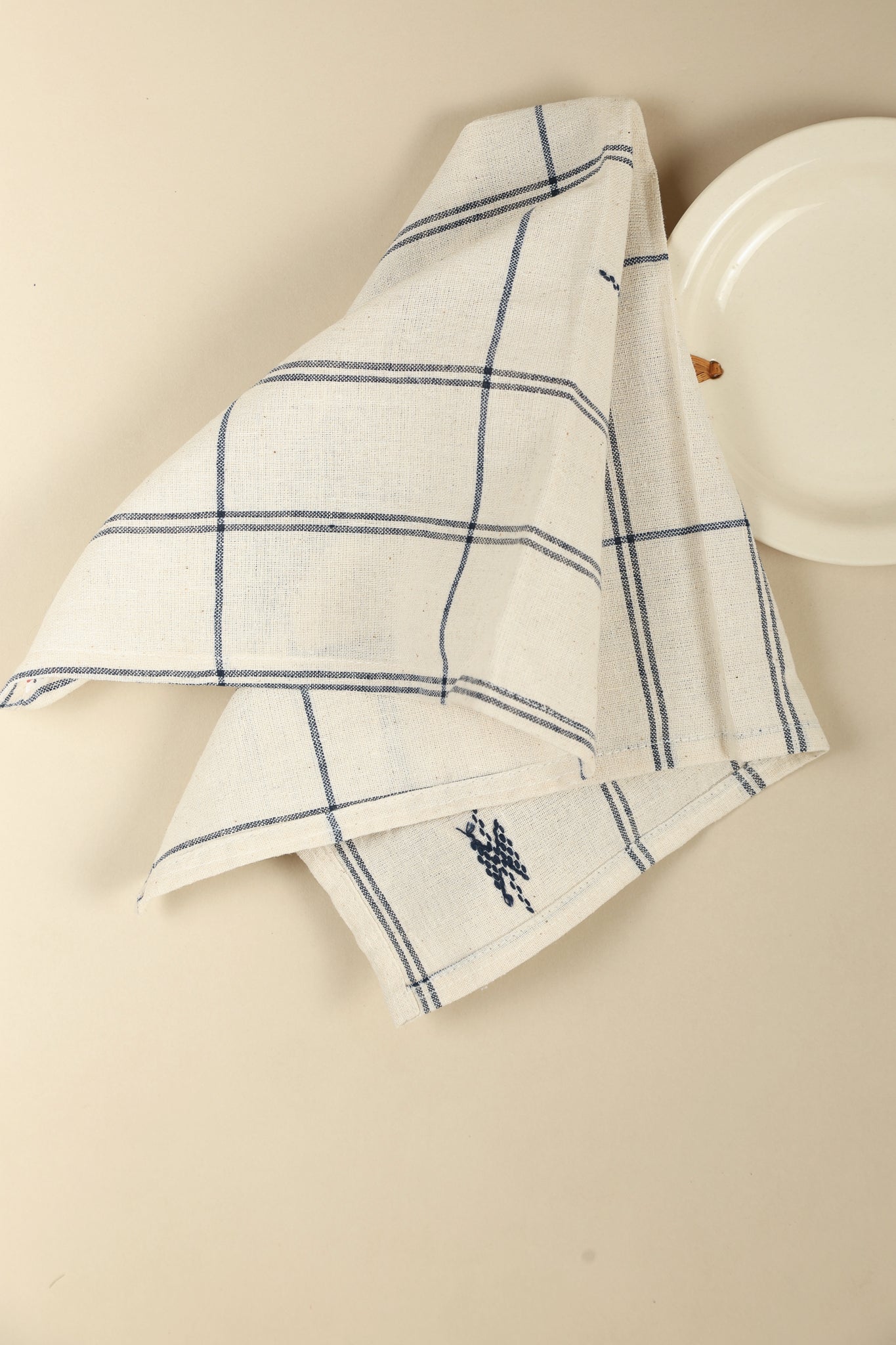 Navy Plaid Napkins (Set of 4)