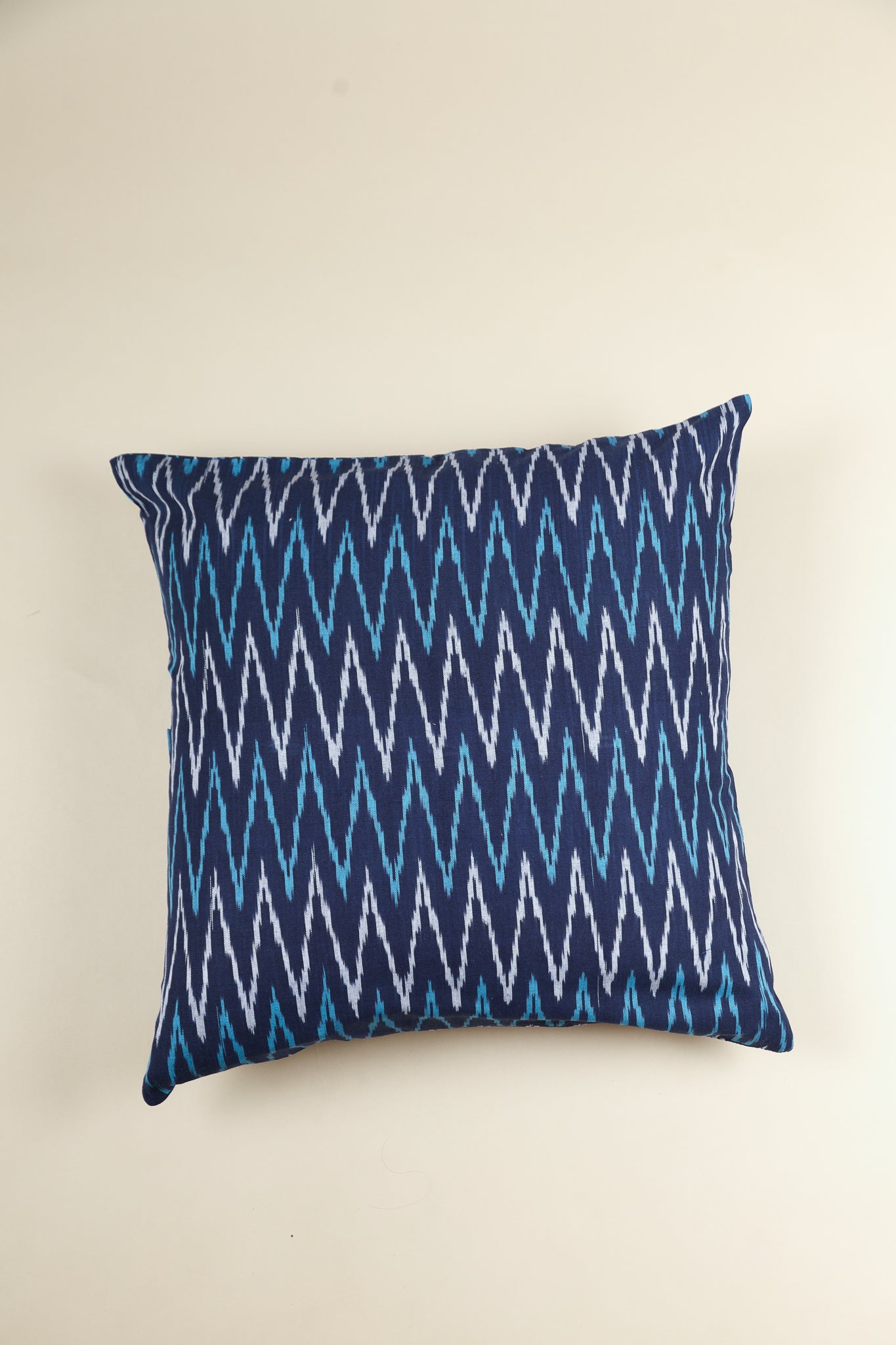 Turquoise Tide Handwoven Ikat Pillow