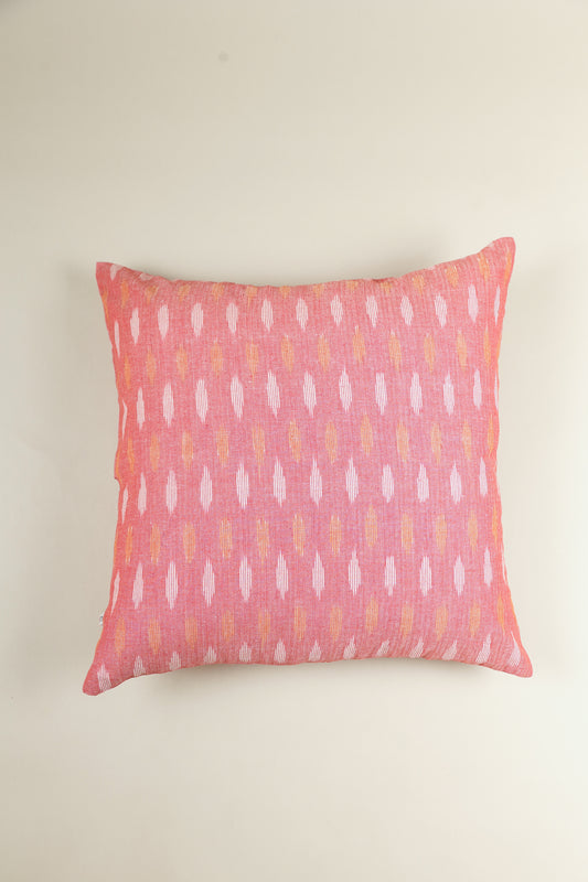 Pop-Of-Pink Handwoven Ikat Pillow