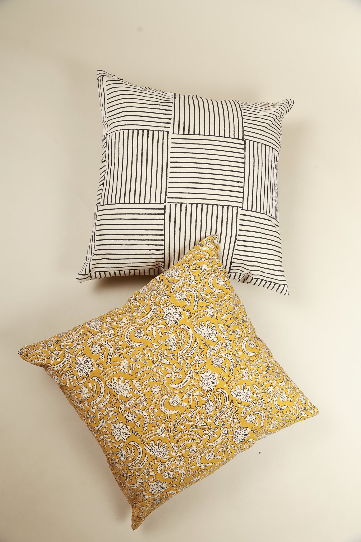 Desert Dunes Hand Block Print Pillow