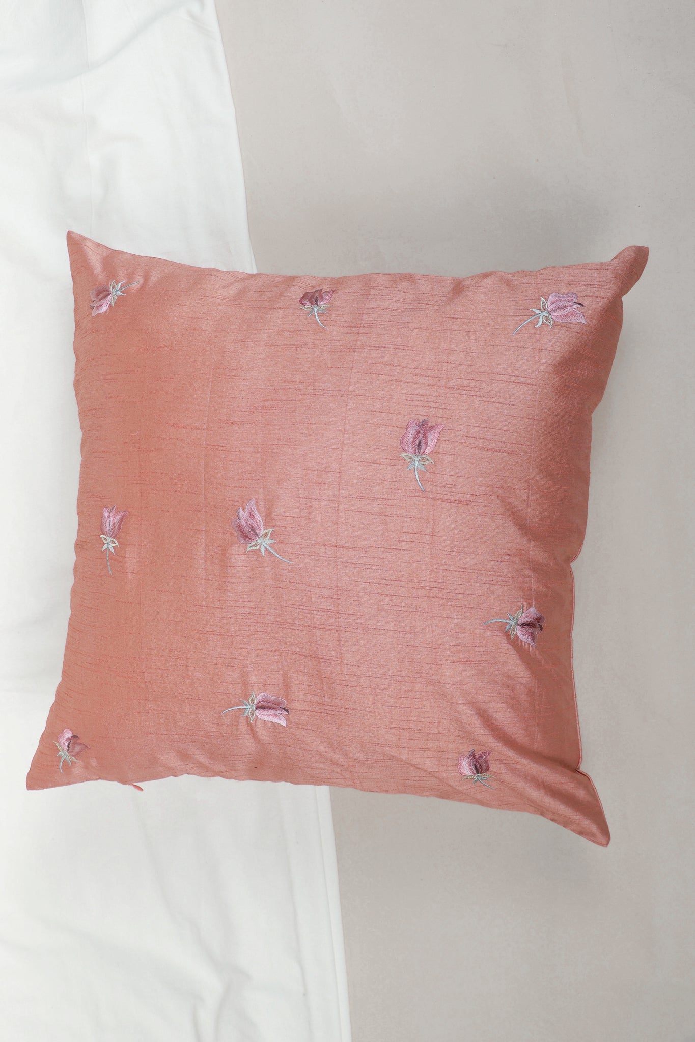 Vintage Blush Silk Pillow