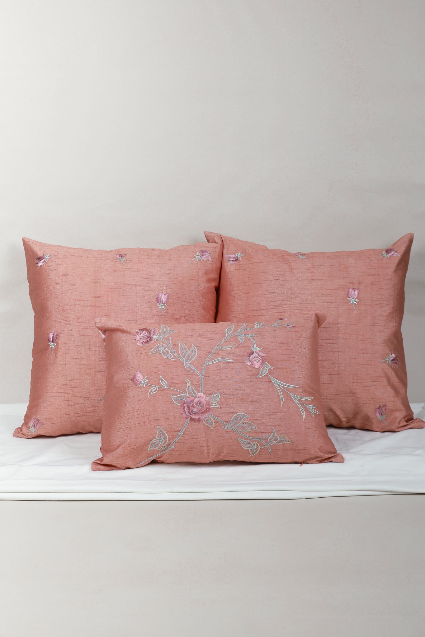 Blush Rose Silk Lumbar Cushion