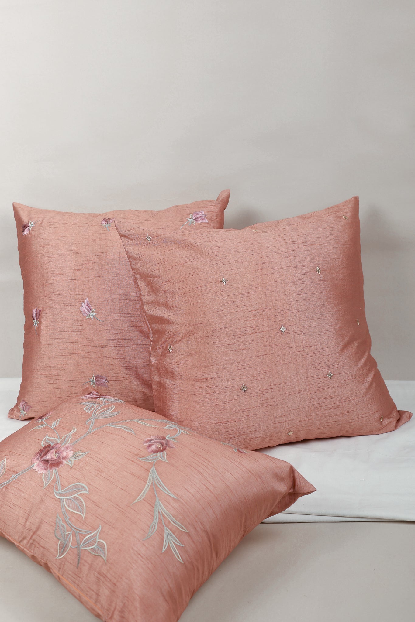 Vintage Blush Silk Pillow