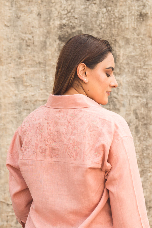 Apricot Dream Linen Shirt