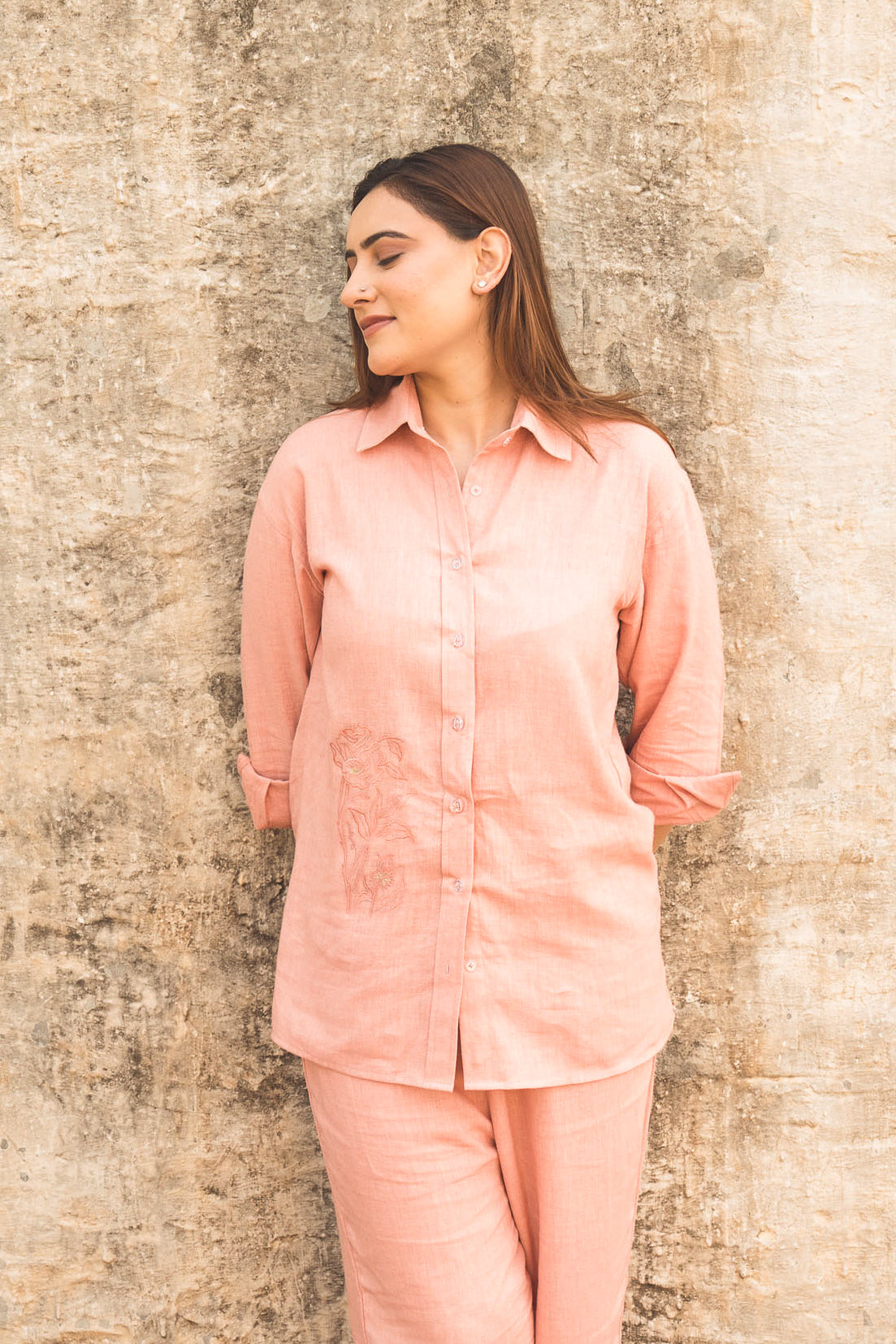 Apricot Dream Linen Shirt